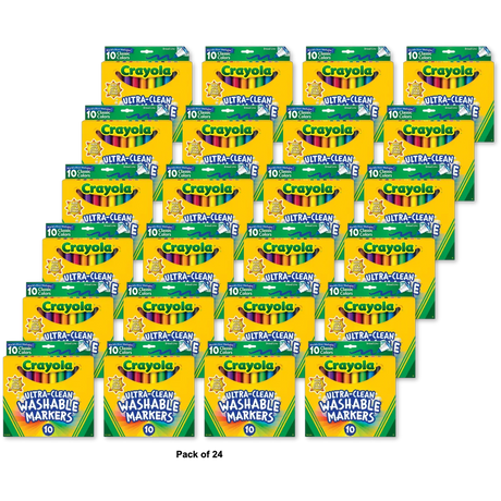 Crayola Ultra Clean Washable Markers (Pack Of 24)