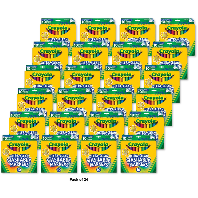 Crayola Ultra Clean Washable Markers (Pack Of 24)