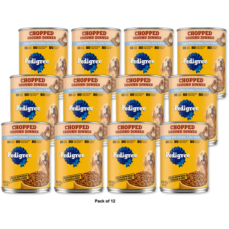 Pedigree Chicken, Beef & Liver 13.2 oz (Pack of 12)