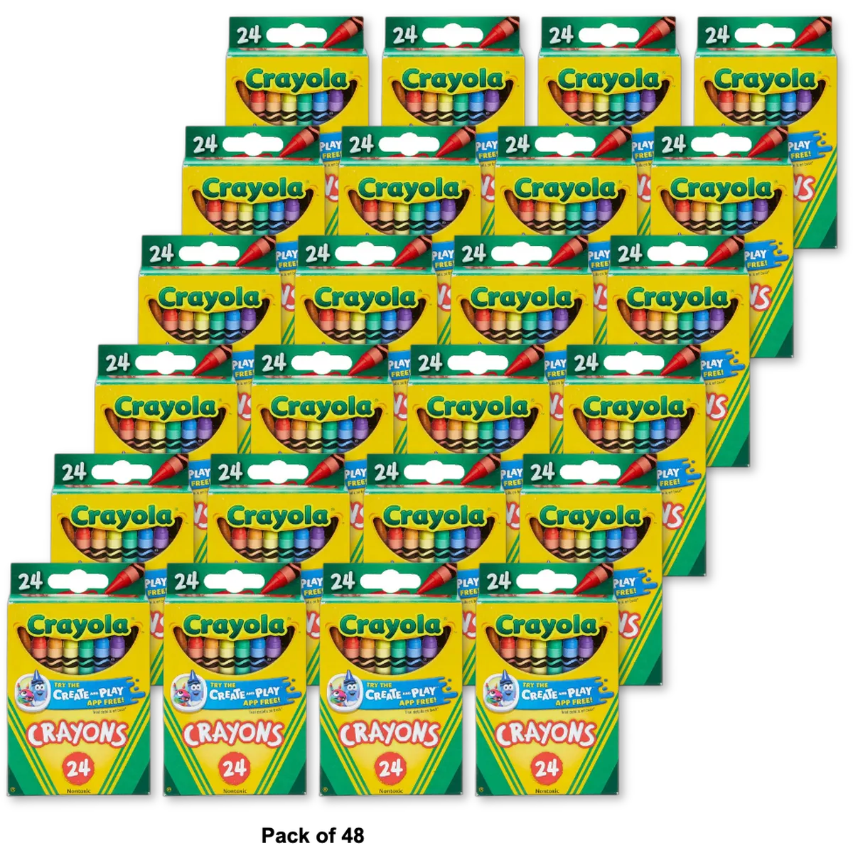 Crayola Regular Crayons Non-Toxic24 Ea 4.7oz (Pack of 48)