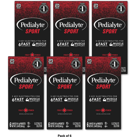 Pedialyte Electrolyte Powder Fruit Punch 2.94 oz (Pack of 6)