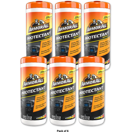 Armor All Car Interior Protectant Wipes, 30 Count (Pack of 6)