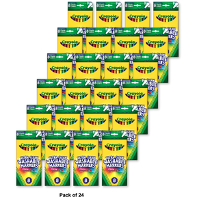 Crayola Washable Fine Line Markers Classic Colors8 Count 1.92oz (Pack of 24)