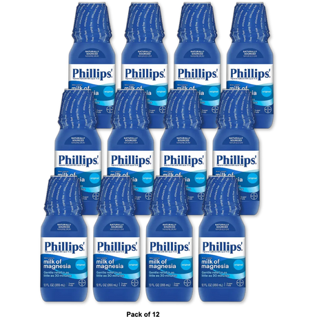 Phillips Milk Of Magnesia Saline Laxative Original 12Oz (Pack of 12)