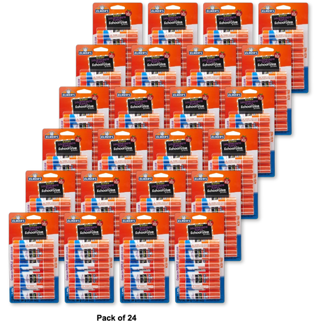 Elmer's Disappearing Purple School Glue Sticks 6 Count 1.26oz (Pack of 24)