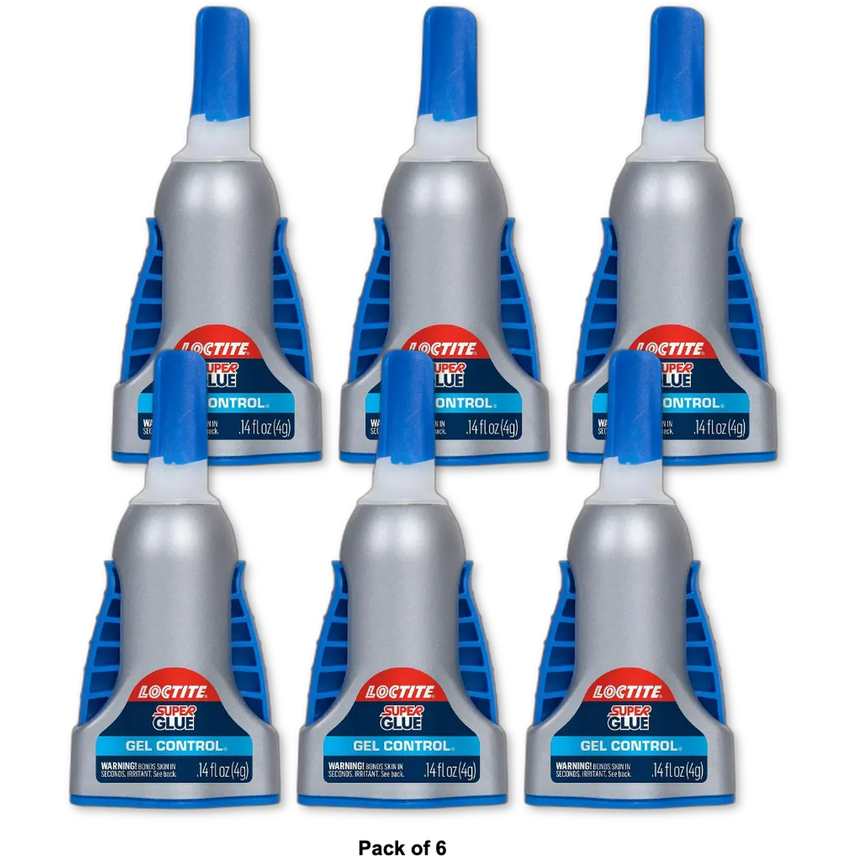 Loctite Super Glue Easy Squeeze Gel 0.14Oz (Pack Of 6)