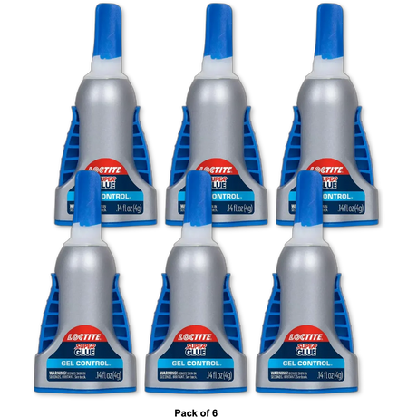 Loctite Super Glue Easy Squeeze Gel 0.14Oz (Pack Of 6)