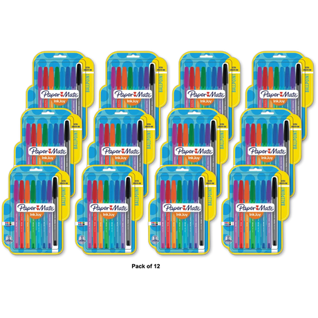 Paper Mate InkJoy Ballpoint Pens Medium Point Assorted Colors 2.4oz (Pack of 12)