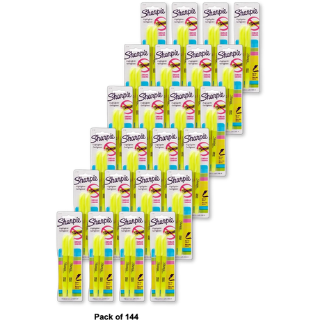 Sharpie Accent Pocket-Style Yellow Highlighters 1.6oz (Pack of 144)