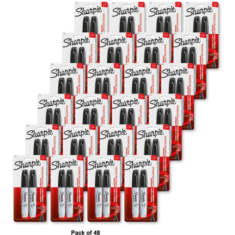Sanford Sharpie Permanent Marker Black Chisel Tip 2.4oz (Pack of 48)