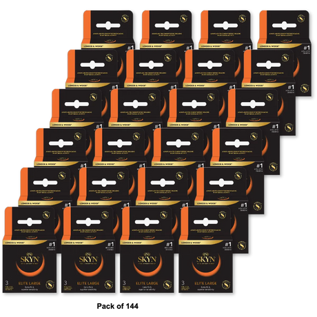 Lifestyles Skyn Non-Latex Lubricated Condoms Large3 ea 0.7oz (Pack of 144)