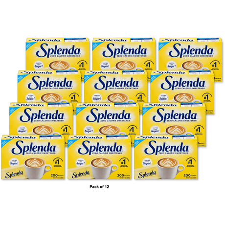 Splenda Ideal For Whole Family No Calorie Sweetener Individual Packets For Cooking And Baking 7oz (Pack of 12)