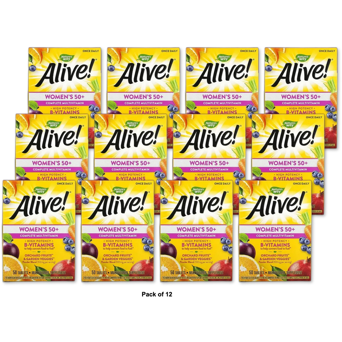 Nature's Way Alive Women's 50+ Complete Multivitamin Tablets 4.16oz (Pack of 12)