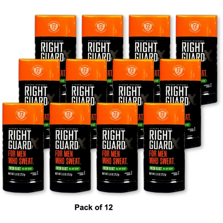 Right Guard Xtreme Defense 5 AntiPerspirant And Deodorant Fresh Blast 2.60Oz (Pack of 12)