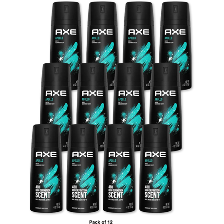 Axe Deodorant Body Spray Apollo 4Oz (Pack of 12)