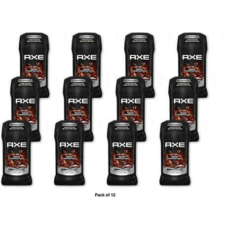 Axe Dry Invisible Solid Anti-Perspirant Deodorant Stick Dark Temptation2.7Oz (Pack of 12)