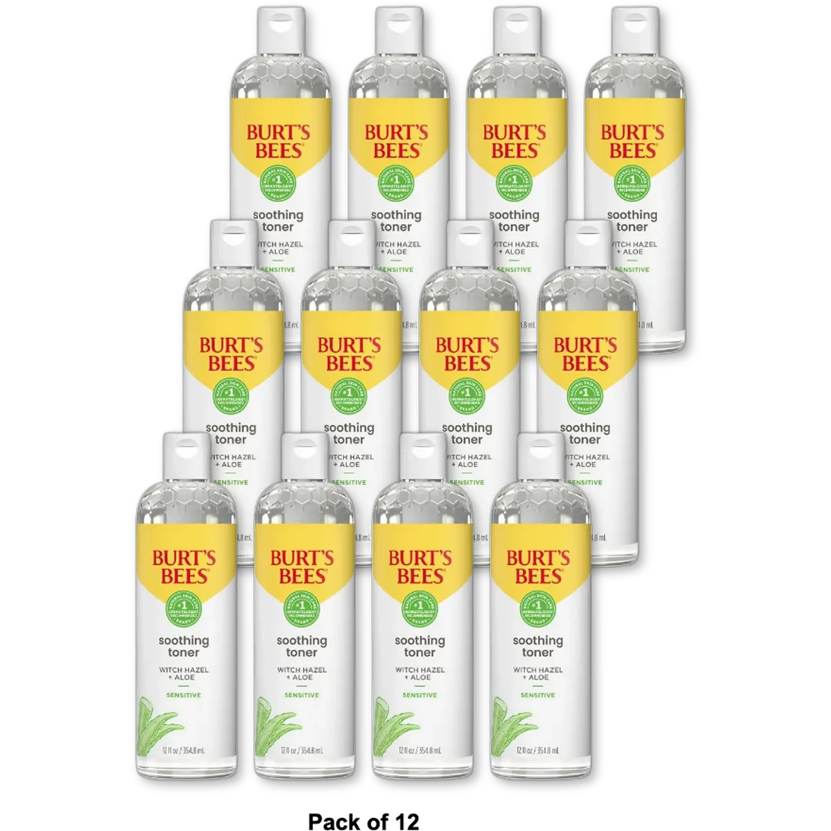 Burt's Bees Soothing Toner With Witch Hazel and Aloe, 12oz (Pack of 12)