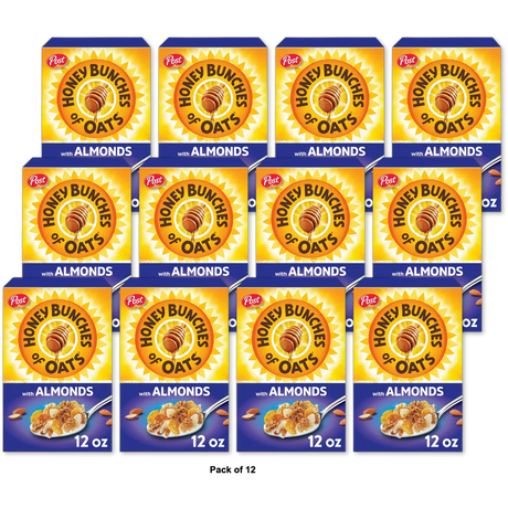Post Honey Bunches of Oats with Almonds 12 oz (Pack of 12)