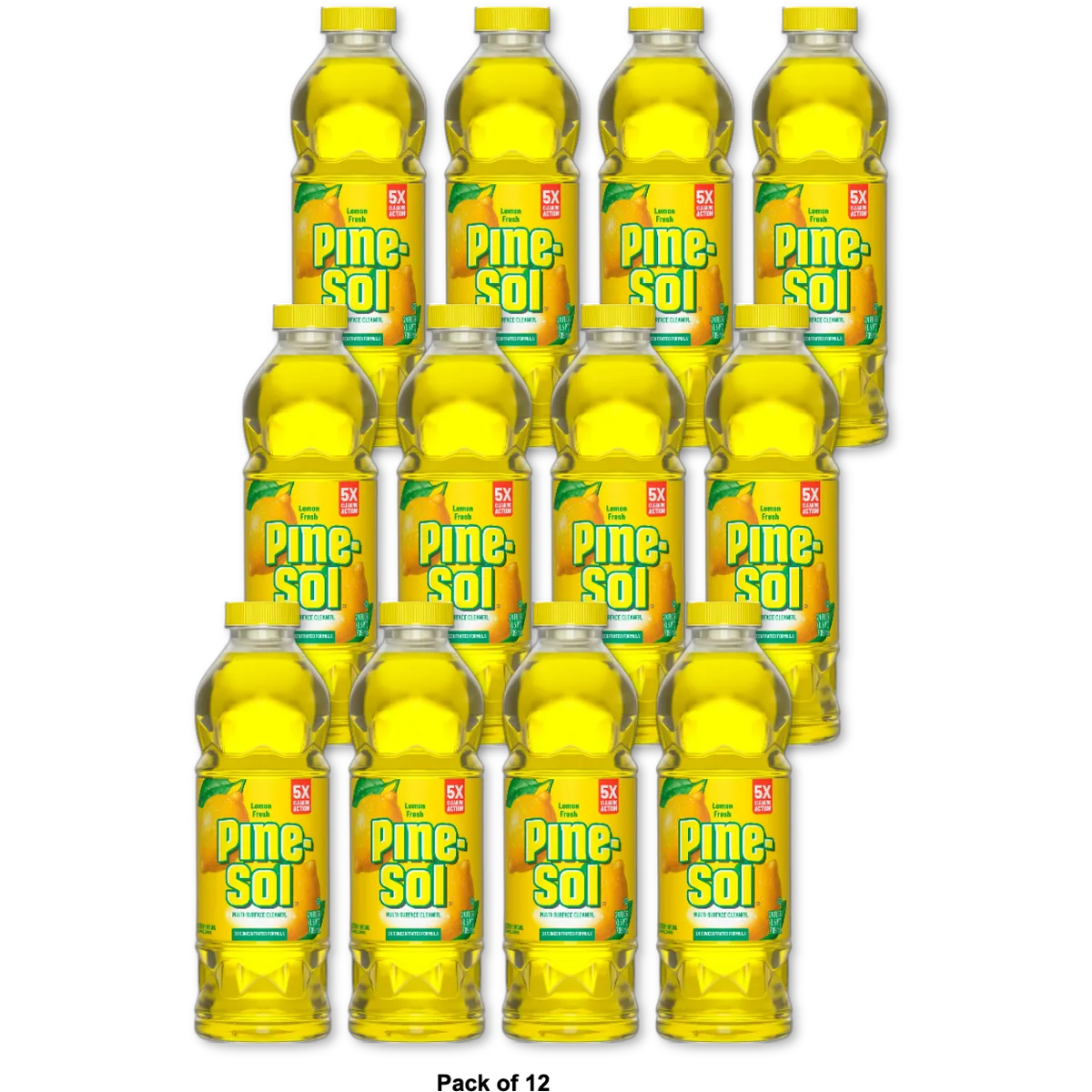 Pine-Sol Lemon Scent Concentrated All Purpose Cleaner Liquid 24 oz (Pack of 12)