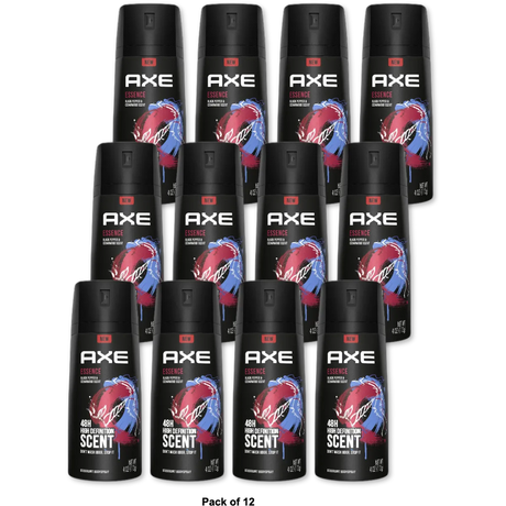 Axe Deodorant Body Spray For Men Essence 4Oz (Pack of 12)