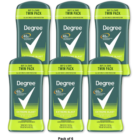 Degree Men Extreme Blast Antiperspirant And Deodorant 2.7Oz (Pack of 6)