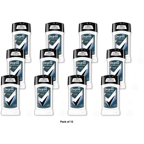 Degree Antiperspirant Invisible Solid Ultraclear Black and White 2.7Oz (Pack of 12)