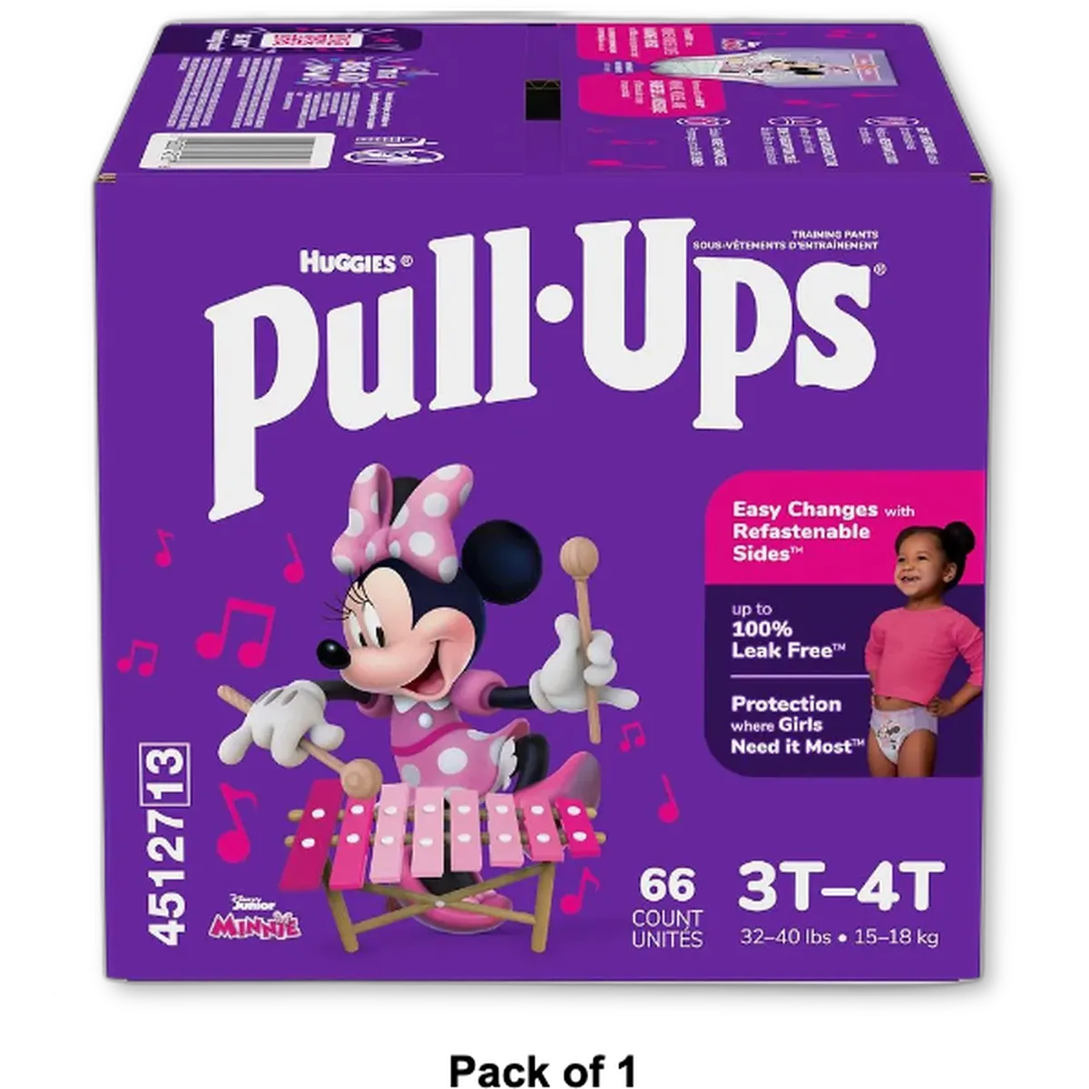 Pull-Ups Learning Designs Training Pants for Girls Size 3T-4T 66 Count 65.12oz(image may vary) (Pack of 1)
