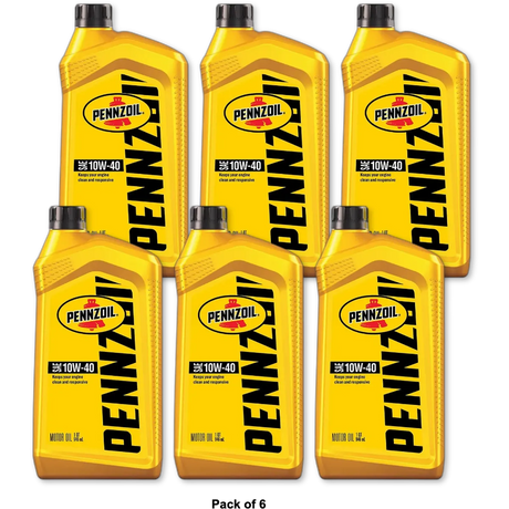 Pennzoil SAE 10W-40 Motor Oil for Engine 32 Oz (Pack of 6)