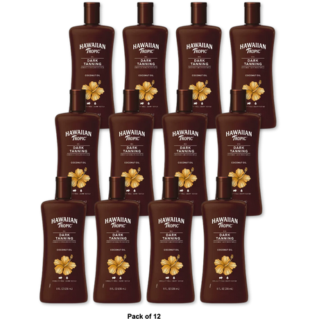 Hawaiian Tropic Dark Tanning Oil Original 8Oz (Pack of 12)