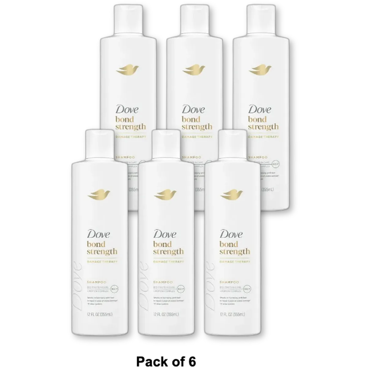 Dove Damage Therapy Bond Strength Shampoo 12 oz (Pack of 6)
