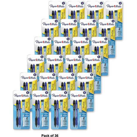 Papermate Profile 0.7mm Mechanical Pencils, Black & Blue, 2-ct 1.4oz (Pack of 36)