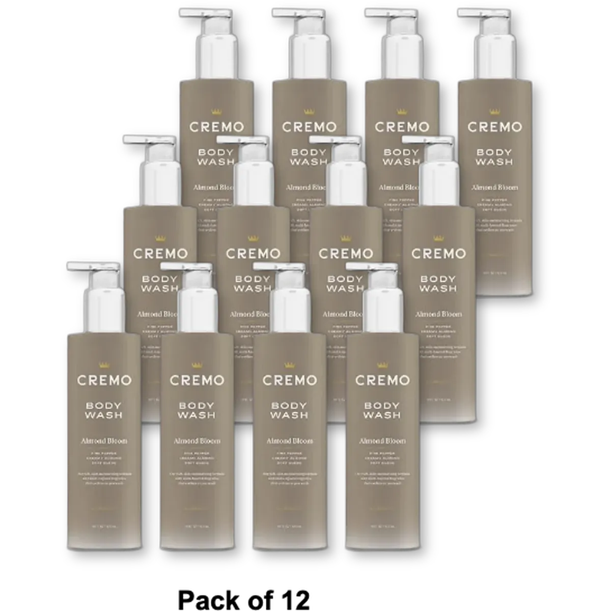 Cremo Skin Moisturizing Almond Bloom Women's Body Wash 16 oz (Pack of 12)