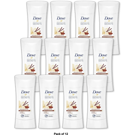 Dove Nourishing Secrets Antiperspirant Deodorant Stick Vanilla & Cocoa Butter, 2.6 Oz (Pack of 12)