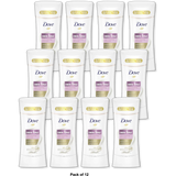 Dove Even Tone Antiperspirant Deodorant Stick Peach Blossom & Rice Milk 2.6 oz (Pack of 12)