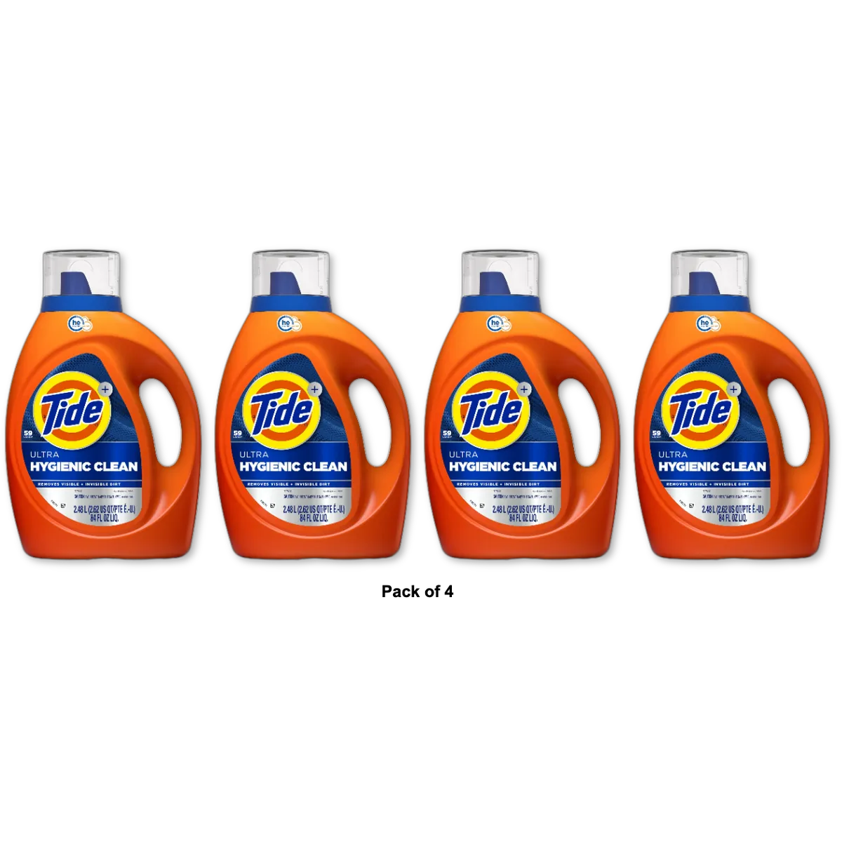 Tide Liquid Detergent 10X Original HE 84oz (Pack of 4)