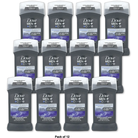 Dove Men+Care Long Lasting Men's Deodorant Stick Midnight Classico 3 oz (Pack of 12)