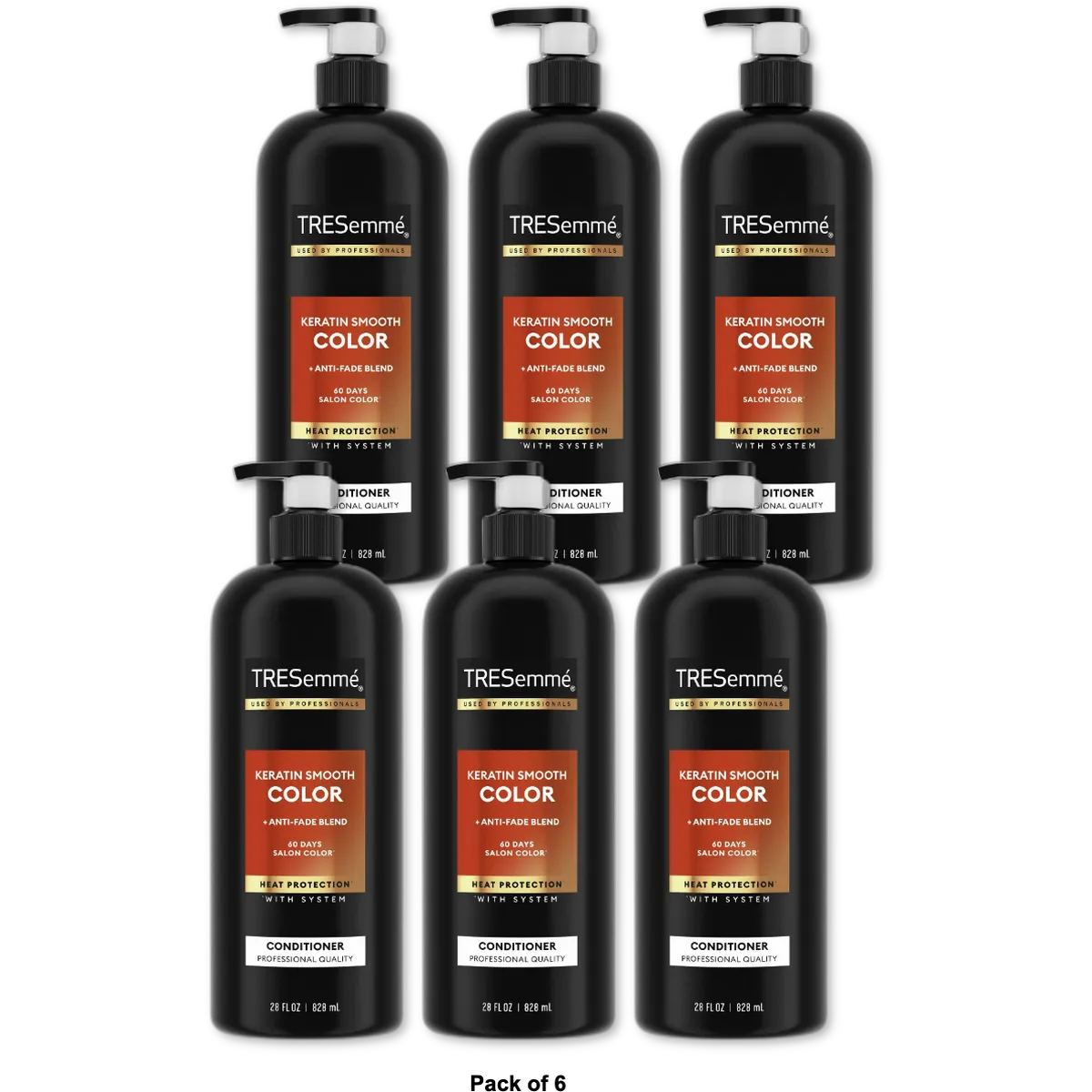 Tresemme Keratin Smooth Color Conditioner for Hair 28 Oz (Pack of 6)
