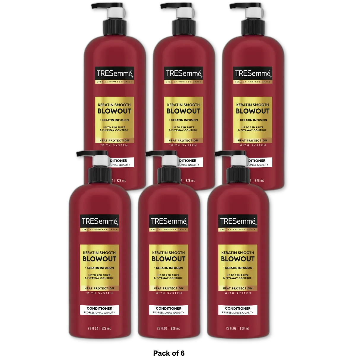 TRESemme Conditioner for Frizzy Hair Keratin Smooth Formulated with Lamellar 28 oz (Pack of 6)