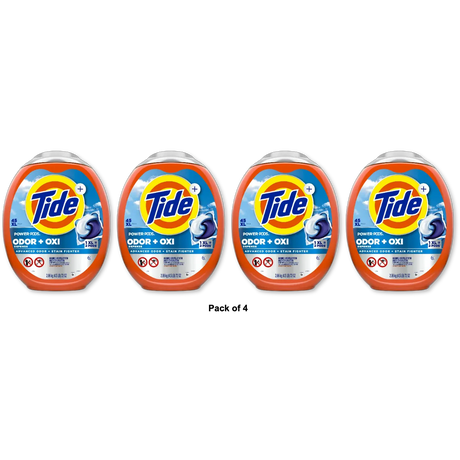 Tide Ultra OXI Power PODS with Odor Eliminators Laundry Detergent Pacs 45 ct 76oz (Pack of 4)