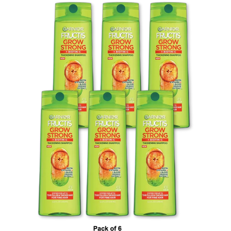 Garnier Fructis Grow Strong Shampoo 12.5 oz (Pack of 6)