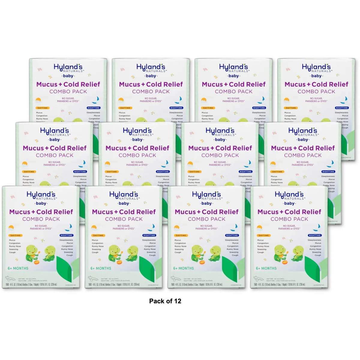 Hyland's Baby Mucus and Cold Relief Day & Night Value Pack 8 oz (Pack of 12)