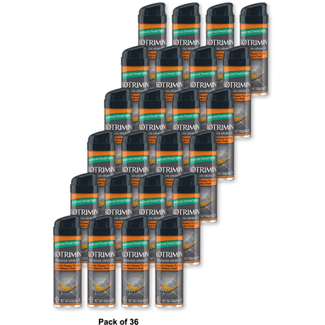 Lotrimin Antifungal Deodorant Powder Aerosol Spray - 4.6 Oz (Pack of 36)