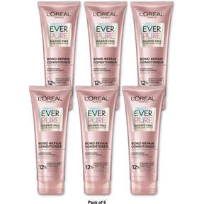 L'Oreal Pairs EverPure Bond Sulfate Free Strengthening Split End Repair Conditioner Damaged Hair 6.8 fl oz (Pack of 6)