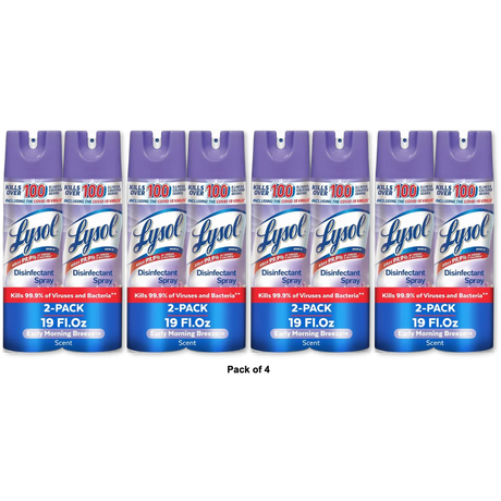Lysol Air Sanitizer Spray - Early morning Breeze 2 pack 19oz (Pack of 4)