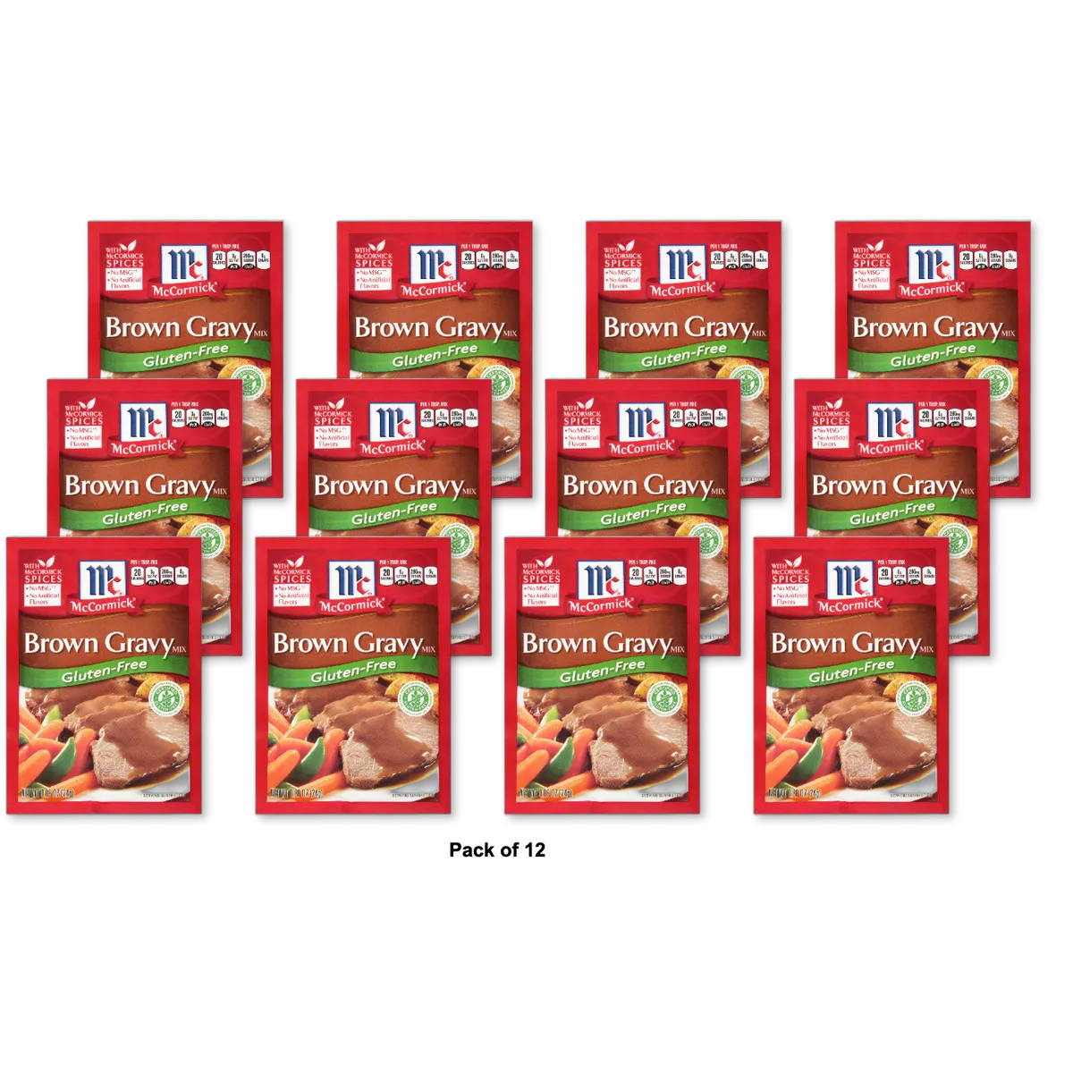 Mccormick Gluten-Free Brown Gravy Mix 0.88Oz (Pack Of 12)