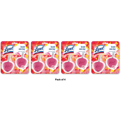 Lysol Automatic Toilet Bowl Cleaner Brand New Day Mango & Hibiscus 2 Count 2.82 Oz (Pack Of 4)