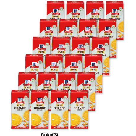 McCormick Non-GMO Gluten Free Pure Orange Extract Box 1 Oz (Pack of 72)