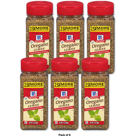 McCormick Oregano Leaves 3.12 oz (Pack of 6)