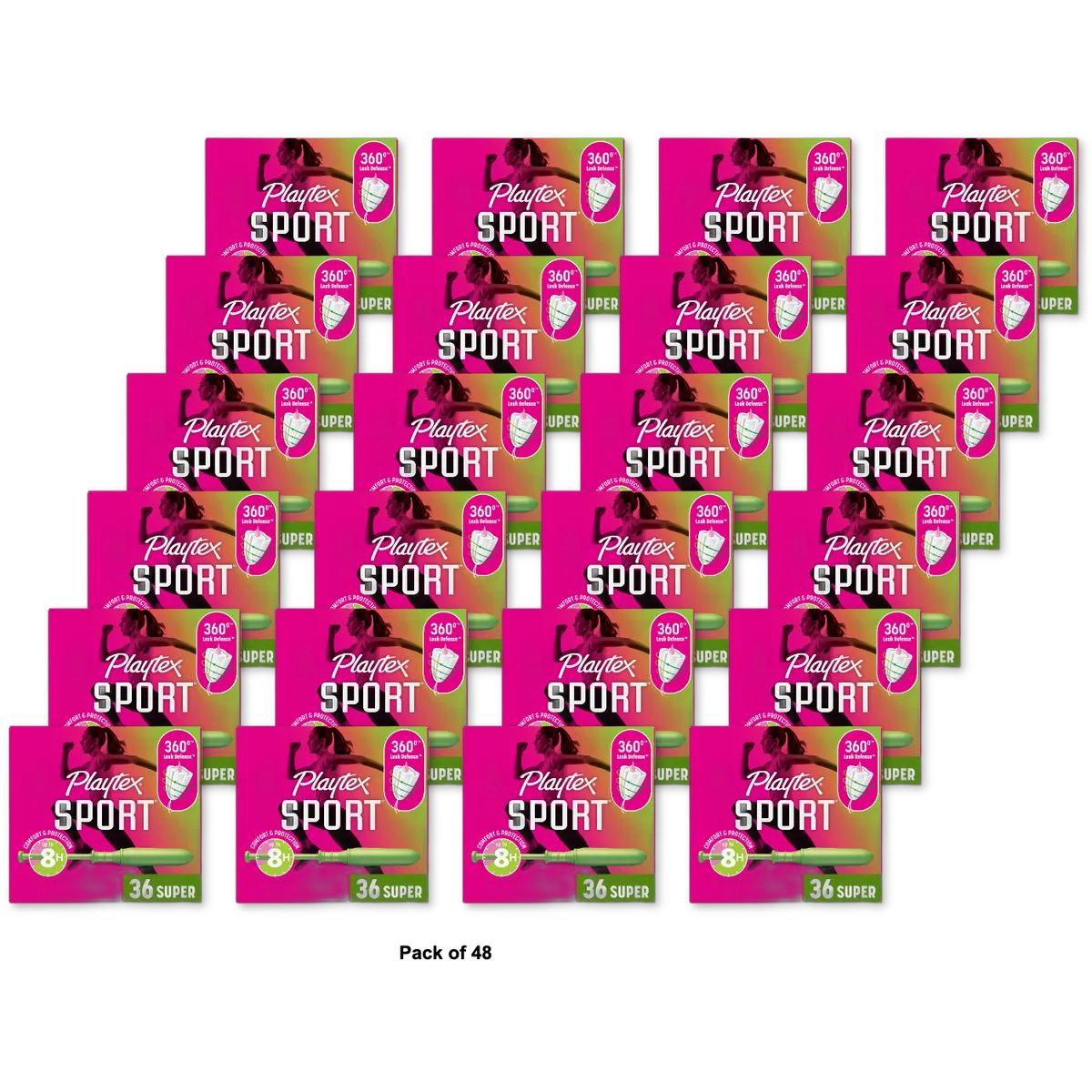 Playtex Tampons Sport Super 0.2Oz (Pack Of 48)