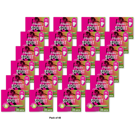 Playtex Tampons Sport Super 0.2Oz (Pack Of 48)